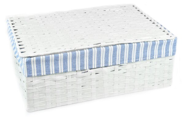 Vingo Úložný box s víkem bílý Rozměry (cm): 30x21, v. 11