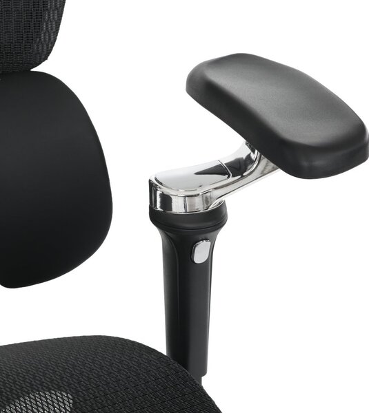 Kancelářská ergonomická židle PORTE II — síťovina, černá