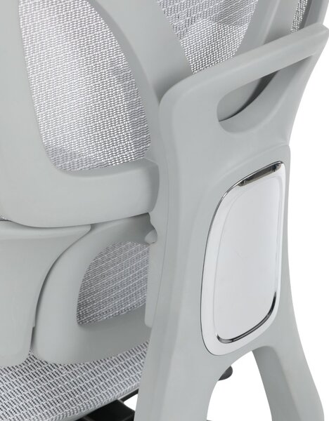 Kancelářská ergonomická židle PORTE II — síťovina, šedá