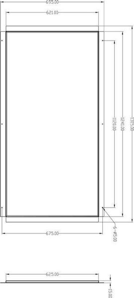 IMPR 930234 Vestavný rámeček pro sádrokartony 124x62 - DEKOLIGHT