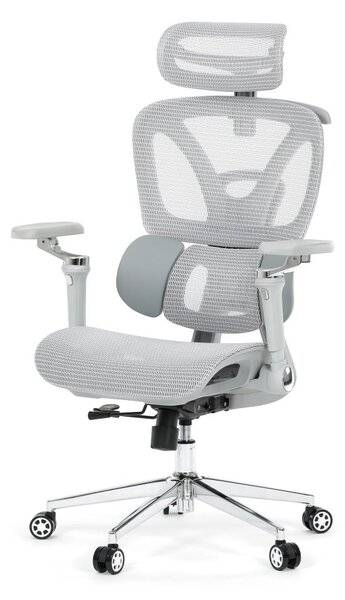 Kancelářská ergonomická židle PORTE II — síťovina, šedá