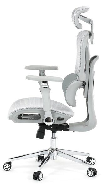 Kancelářská ergonomická židle PORTE II — síťovina, šedá