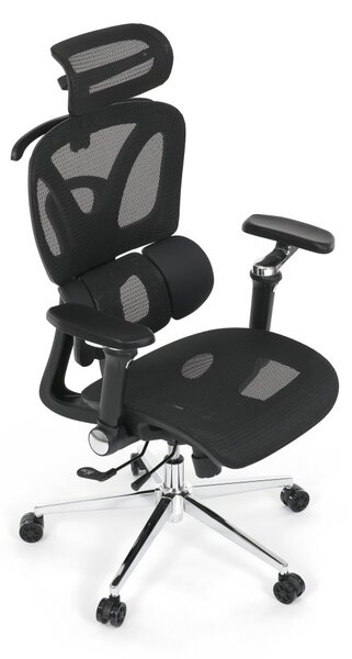 Kancelářská ergonomická židle PORTE II — síťovina, černá