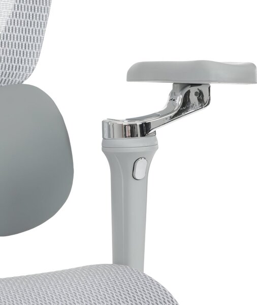 Kancelářská ergonomická židle PORTE II — síťovina, šedá