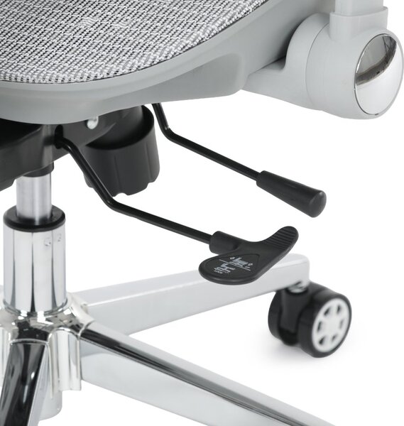 Kancelářská ergonomická židle PORTE II — síťovina, šedá