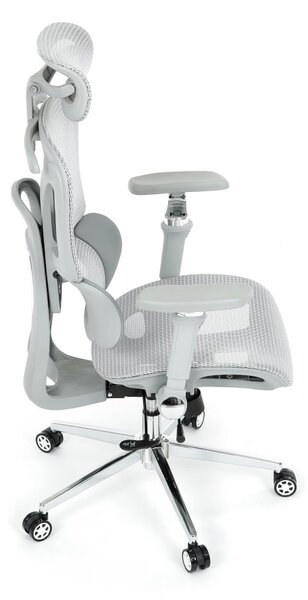 Kancelářská ergonomická židle PORTE II — síťovina, šedá
