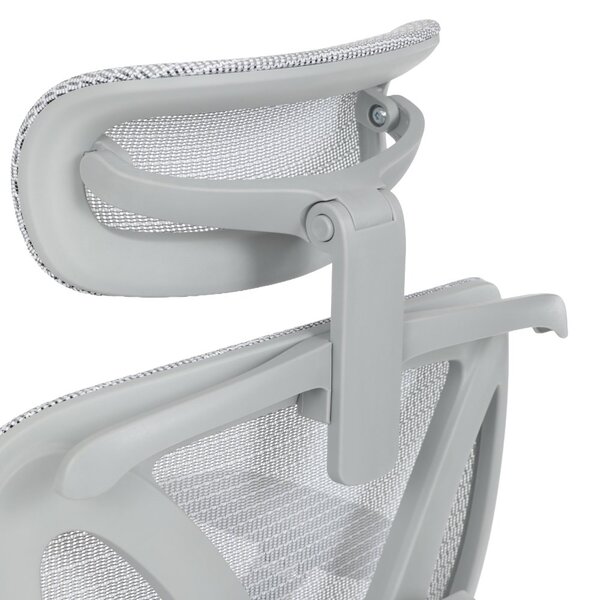Kancelářská ergonomická židle PORTE II — síťovina, šedá