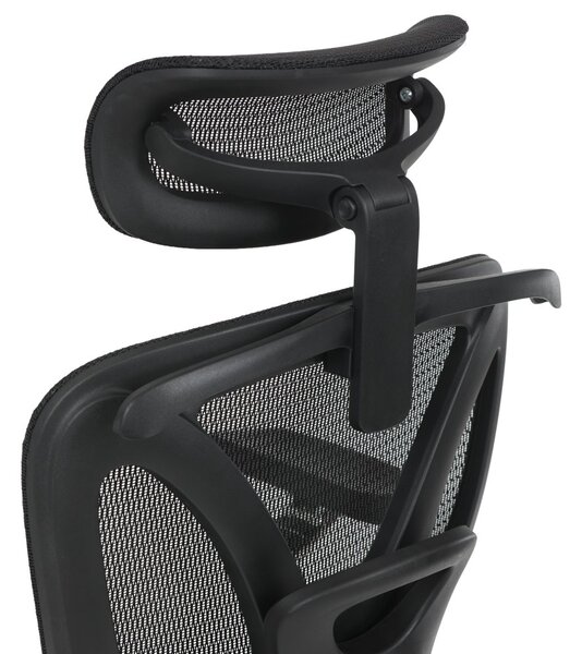 Kancelářská ergonomická židle PORTE II — síťovina, černá