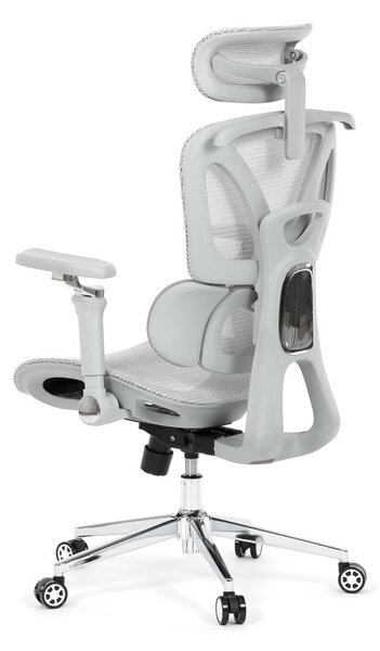 Kancelářská ergonomická židle PORTE II — síťovina, šedá