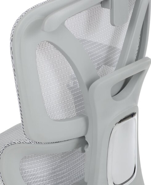 Kancelářská ergonomická židle PORTE — síťovina, šedá
