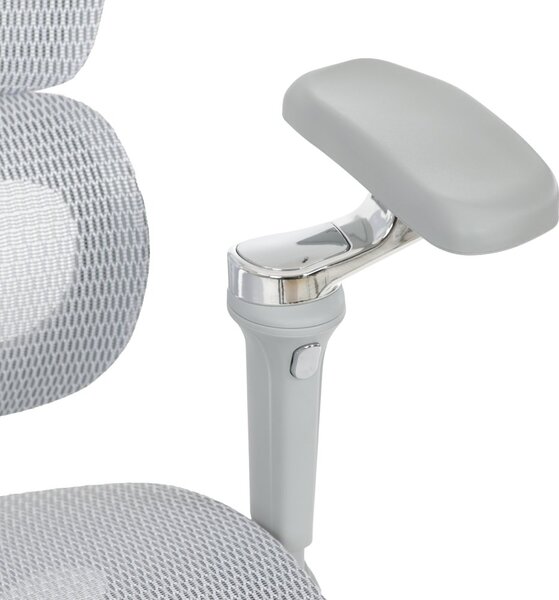 Kancelářská ergonomická židle PORTE — síťovina, šedá