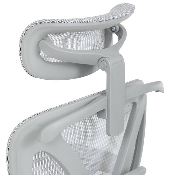 Kancelářská ergonomická židle PORTE — síťovina, šedá