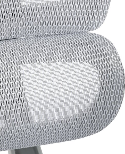 Kancelářská ergonomická židle PORTE — síťovina, šedá