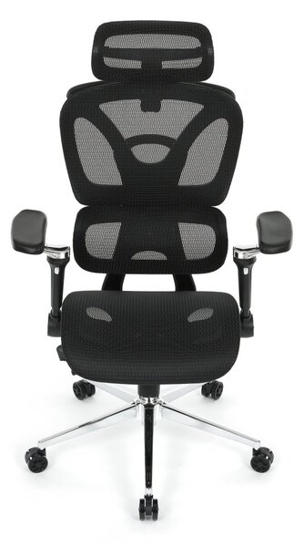 Kancelářská ergonomická židle PORTE — síťovina, černá