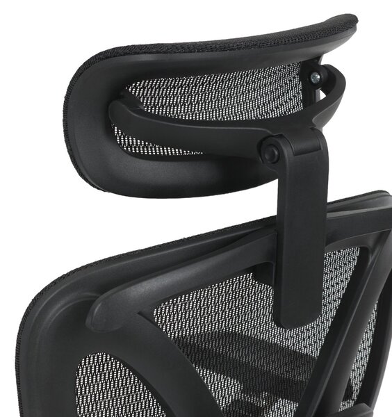 Kancelářská ergonomická židle PORTE — síťovina, černá