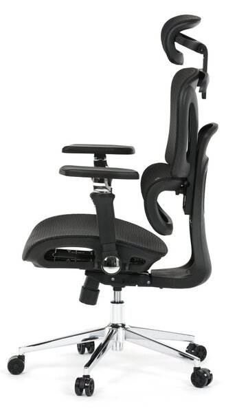 Kancelářská ergonomická židle PORTE — síťovina, černá