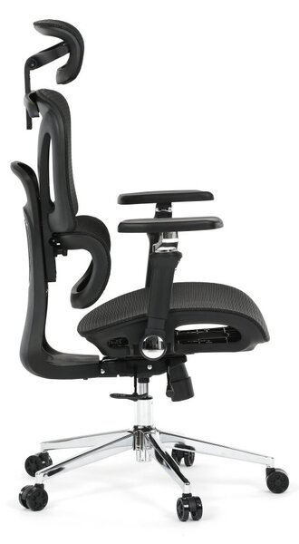 Kancelářská ergonomická židle PORTE — síťovina, černá