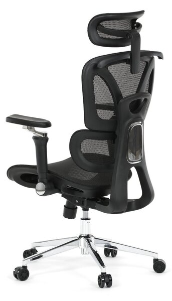 Kancelářská ergonomická židle PORTE — síťovina, černá
