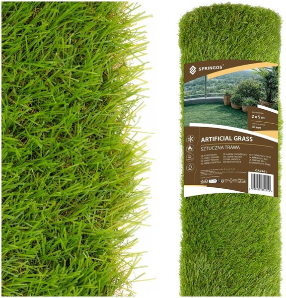 Umělý trávník 30 mm, 2x5 m SPRINGOS GA0261