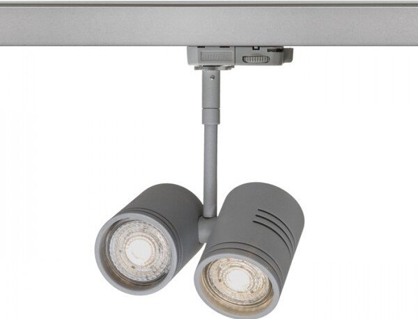 BEEBA II pro tříokr. lištu stříbrnošedá 230V GU10 2x35W - RED - DESIGN RENDL