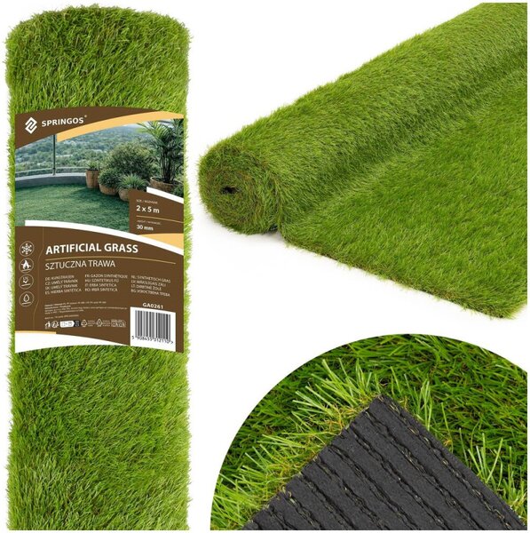 Umělý trávník 30 mm, 2x5 m SPRINGOS GA0261