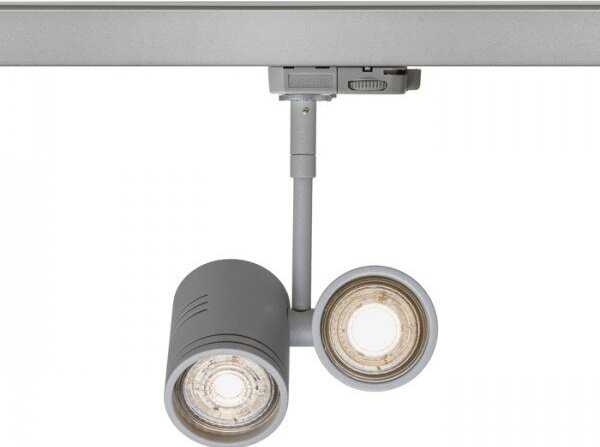 BEEBA II pro tříokr. lištu stříbrnošedá 230V GU10 2x35W - RED - DESIGN RENDL