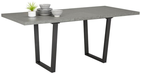 Rozkladací jídelní stůl Nils, 140-180x85cm, tmavě šedý