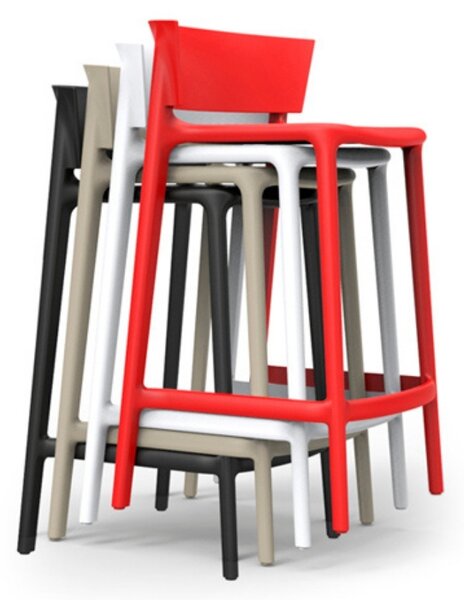 VONDOM Plastová barová židle AFRICA 66 cm