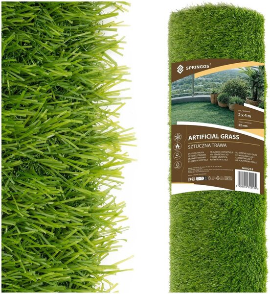 Umělý trávník 32 mm, 2x4 m SPRINGOS GA0263