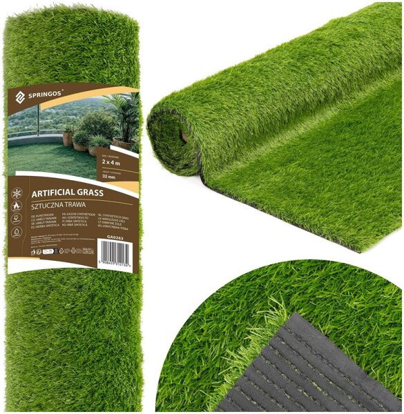 Umělý trávník 32 mm, 2x4 m SPRINGOS GA0263