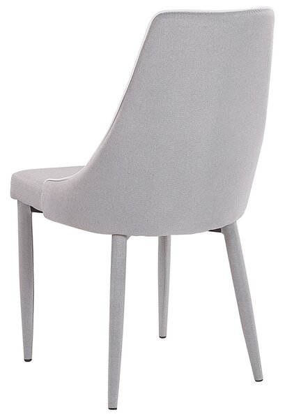 Sada 2 jídelních židlí CAMINO Tkanina Světle šedá