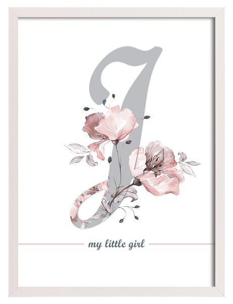 Obrázek Rose Lagoon Letter 30x40 cm