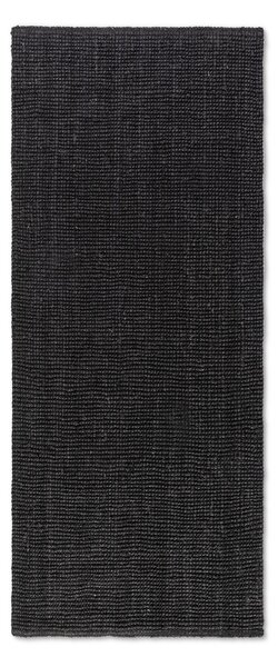 Hanse Home, Běhoun Bouclé Jute 105976 Black, 80x200, černá, chodba / předsíň