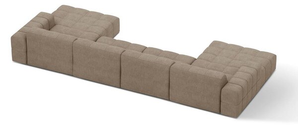 Béžová žinylková rohová pohovka (do "U") Chicago – Cosmopolitan Design