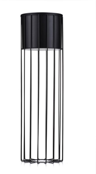 KOVOVÝ KVĚTINÁČ SE STOJÁNEM GLAM 70X20 CM ČERNÁ