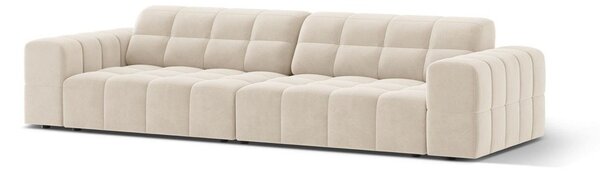 Krémová sametová pohovka 252 cm Chicago – Cosmopolitan Design