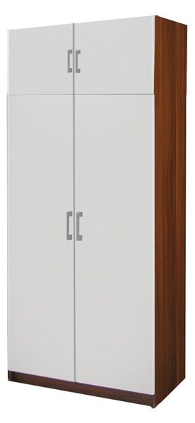 Skříň ESO 2dveřová 61520 ořech/bílá