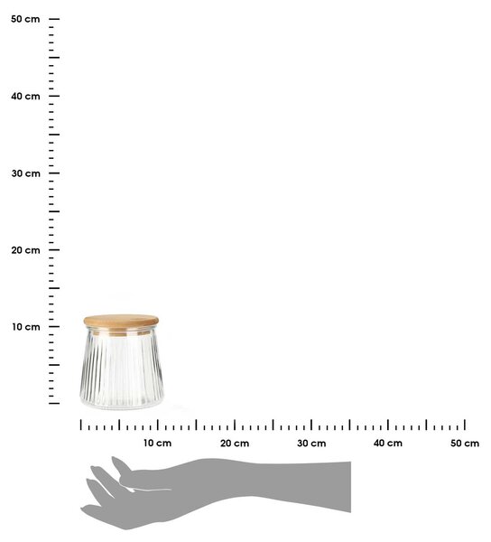 Skleněná nádoba na potraviny Ribbed 680ml