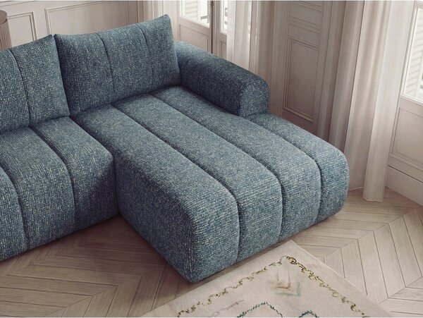 Modrá rohová pohovka (pravý roh/s lenoškou) Nesty – Bobochic Paris