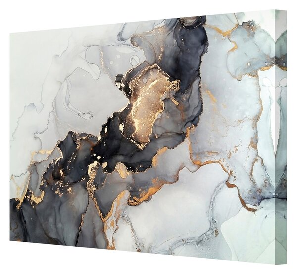 Obraz na plátně Black&Gold Abstraction