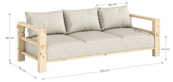 Světle šedá pohovka 225 cm Bare – Karup