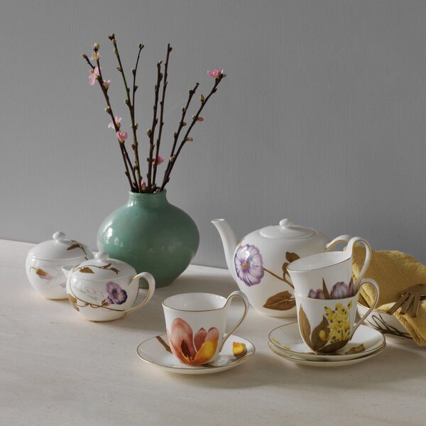 Porcelánový šálek s podšálkem Flora Iris 270 ml