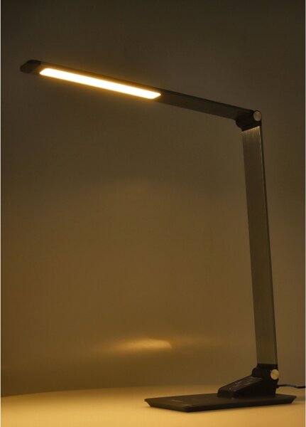 TESLA lighting Tesla - stolní LED lampička, PETRA, CCT 3000-6000K, 5K 420lm, w-charger, stříbrná