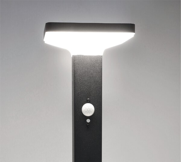TESLA lighting Tesla - LED zahradní solární světlo TS501, 50cm, až 400 lumenů, 3000K, PIR, IP44