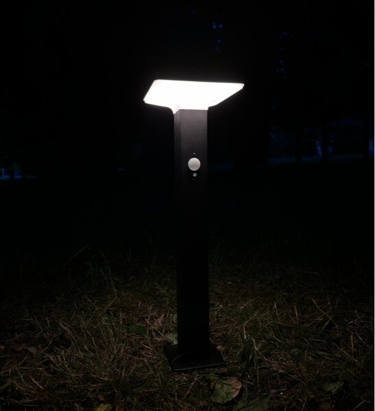 TESLA lighting Tesla - LED zahradní solární světlo TS501, 50cm, až 400 lumenů, 3000K, PIR, IP44
