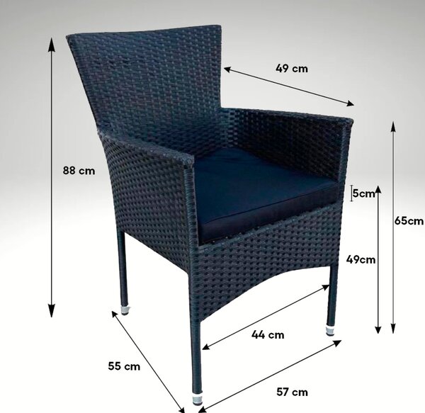 Vikio Zahradní jídelní set 205x90 cm pro 6 osob DT252