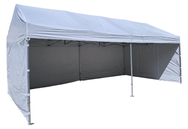 Nůžkový párty stan 4x8 m TENTino GABLED PVC Barva opláštění (Zvolte variantu): 1A - BÍLÁ