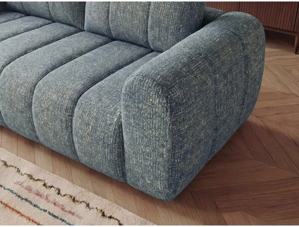 Modrá rohová pohovka (levý roh/s lenoškou) Nesty – Bobochic Paris