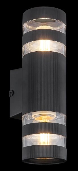 Globo 78260S - Nástěnné svítidlo HAYES 2xE27/10W/230V černá