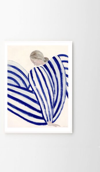 The Poster Club Autorský plakát Blue Stripe At Concorde by Sofia Lind - 30 x 40 cm TPC105
